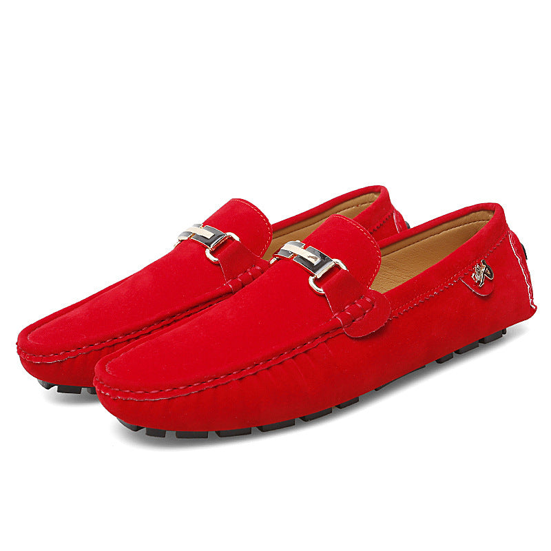 Elegant leather loafer moccasins