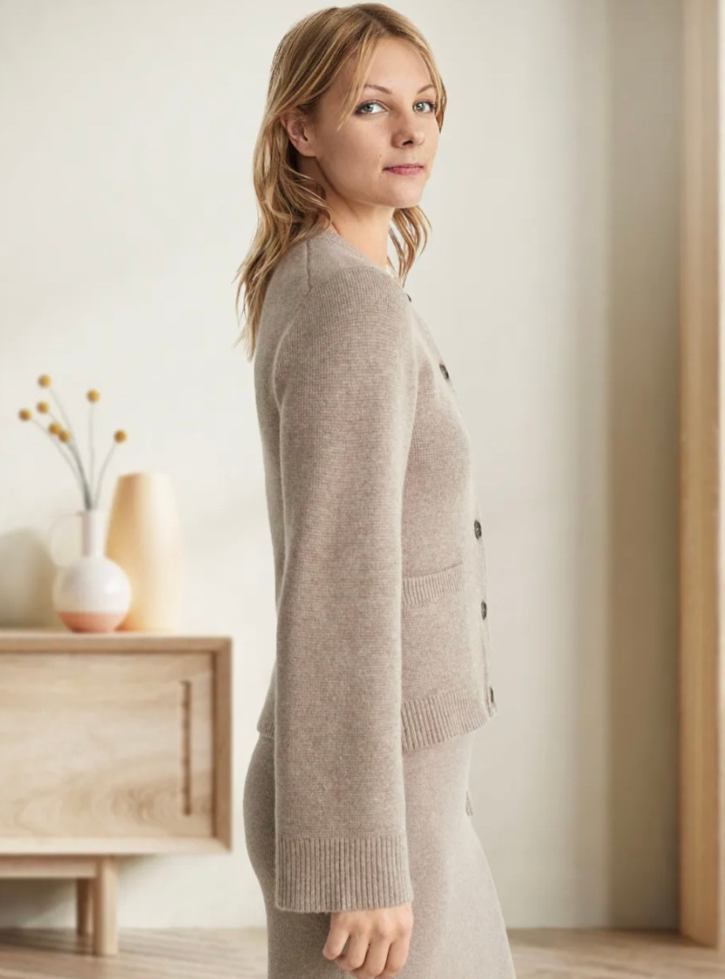Women's - Flared Sleeve Cardigan - Casual Comfort