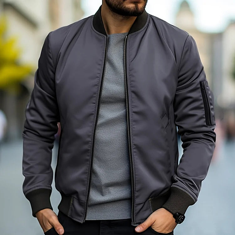 Men - Jacket - Bomber Style - Lightweight Zip