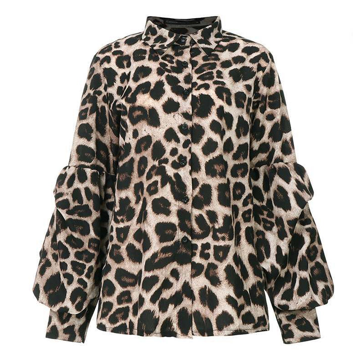 Elegant Women's Seductive Leopard Print Tops