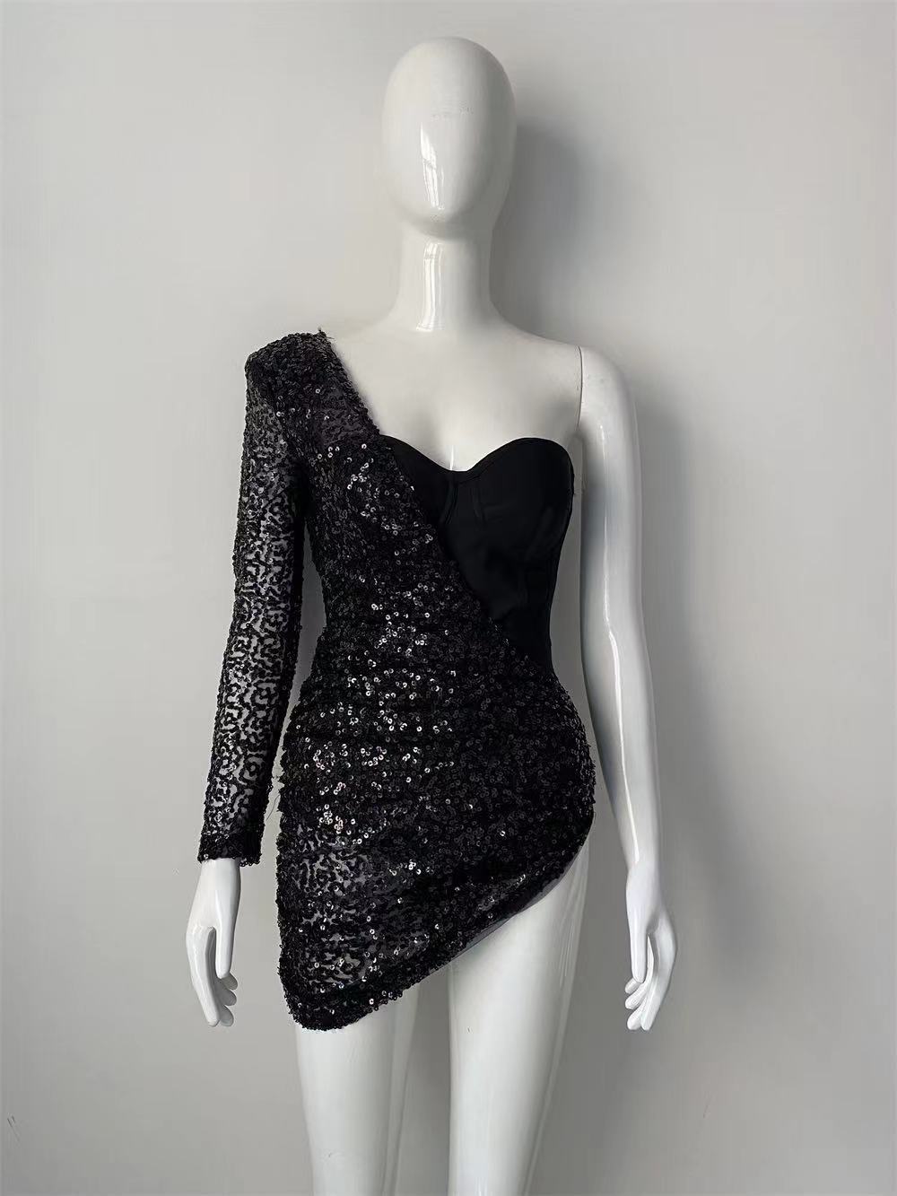 Sequin Mini Dress Nightclub Singer Performance Dress