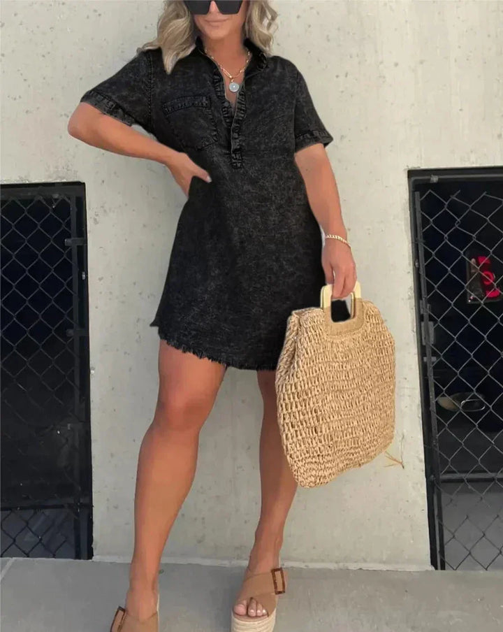 Casual Denim Shirt Dress