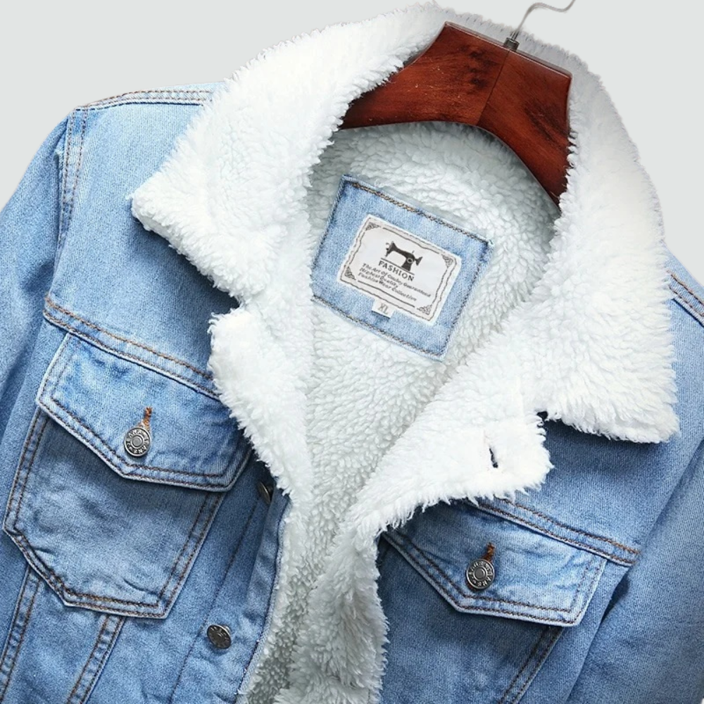 Men's - Denim Jacket - Classic Style - Durable Material - Timeless Wardrobe Essential