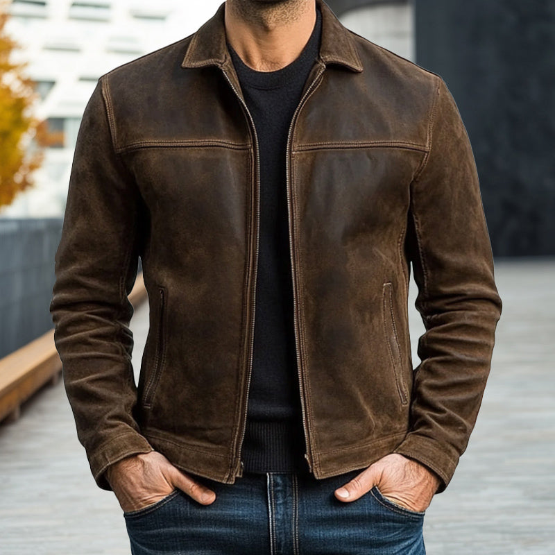 Men - Jacket - Zip-Up - Leather Look