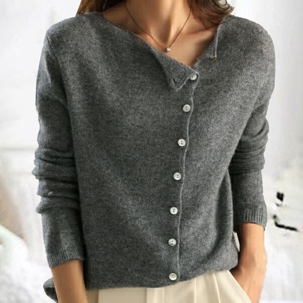 Women's - Elegant Cardigan - Soft Ponty Knit - Stylish Casual Layer - Perfect for Everyday Wear