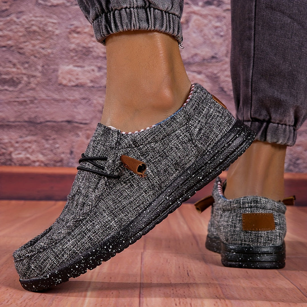 Men's - Slip-On Loafers - Comfortable Non-Slip Casual Shoes with Flag Design - Stylish Footwear