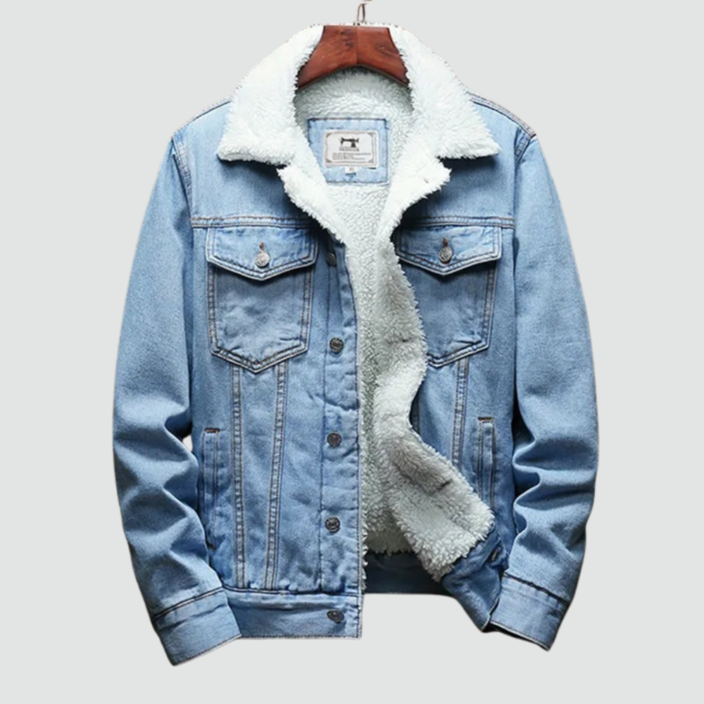 Men's - Denim Jacket - Classic Style - Durable Material - Timeless Wardrobe Essential