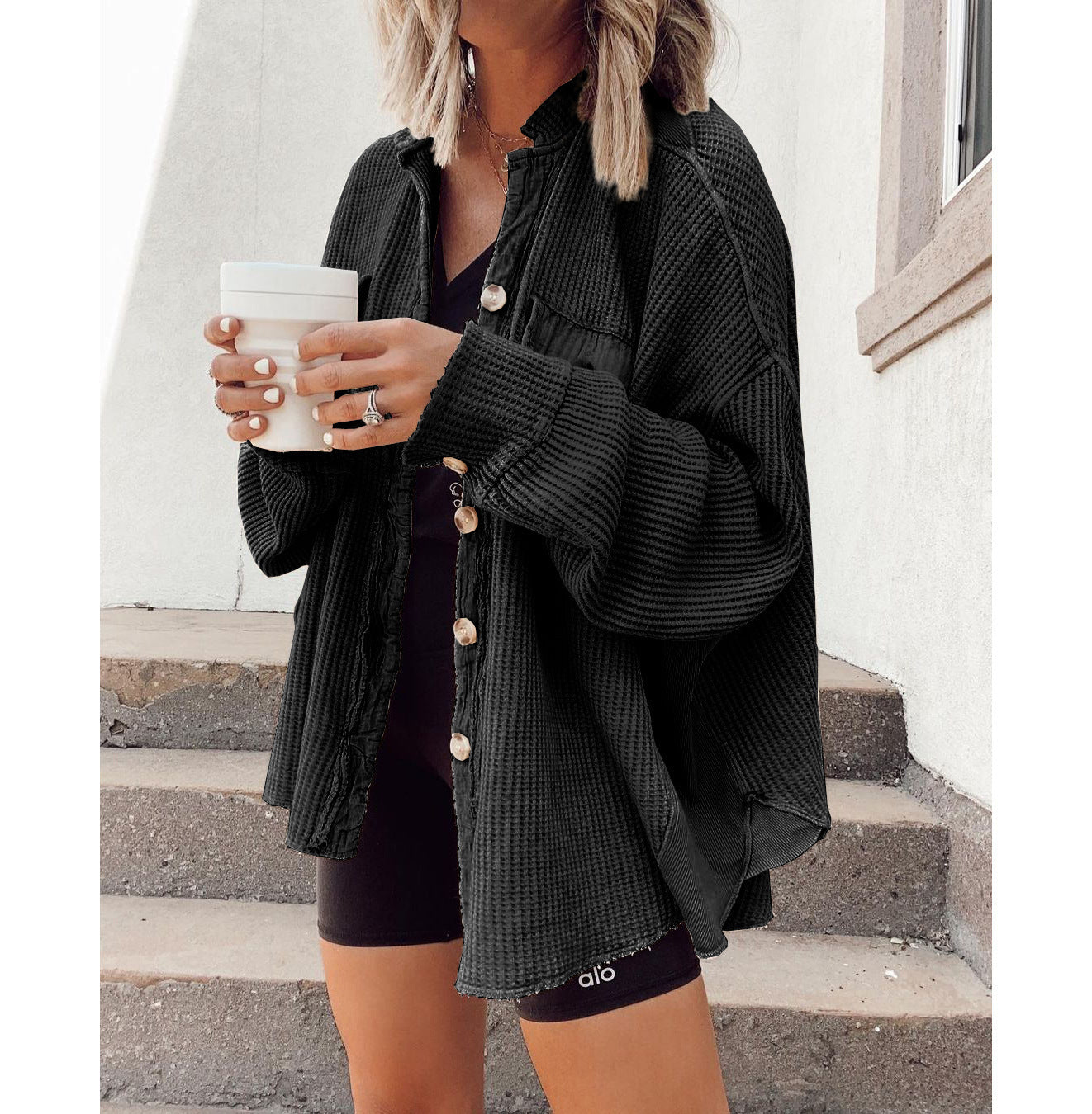 Margot™ shirt jacket with button placket