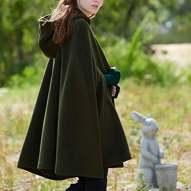 Women's vintage hooded coat short