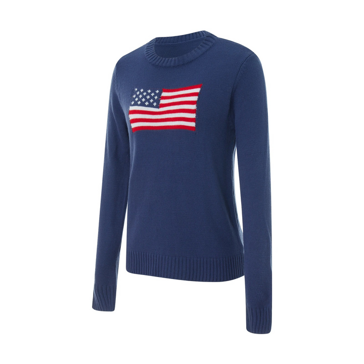 Knitted jumper with American flag