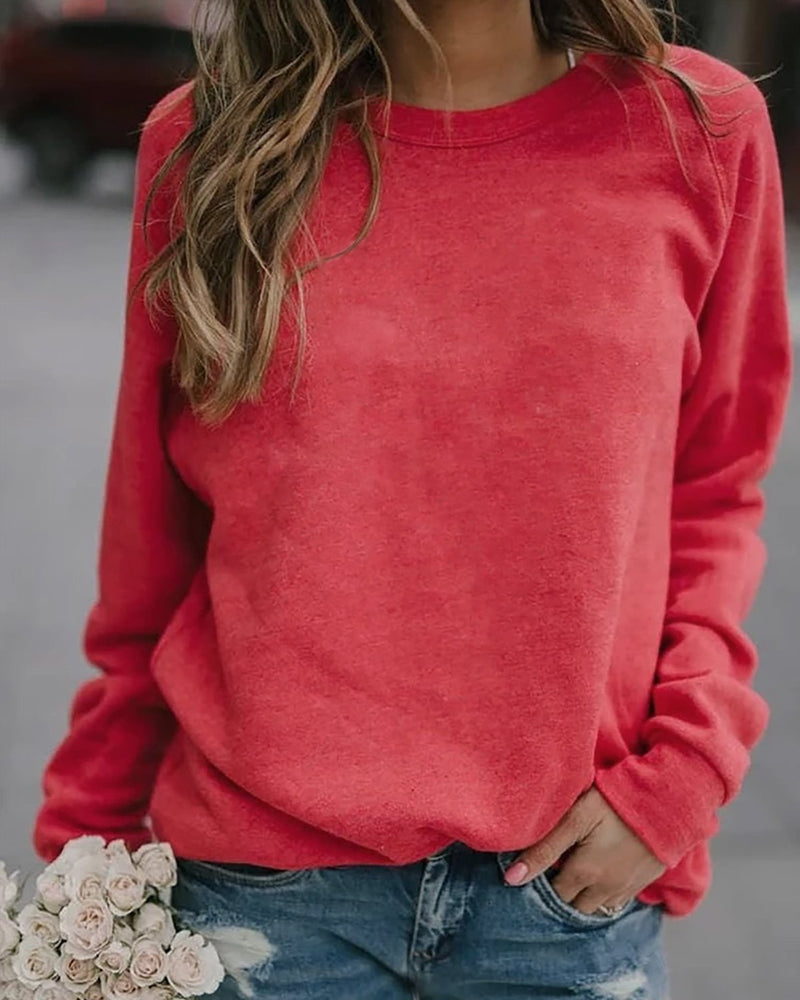 Women's - Crew Neck Sweatshirt - Stylish & Comfortable - Perfect for Everyday Wear