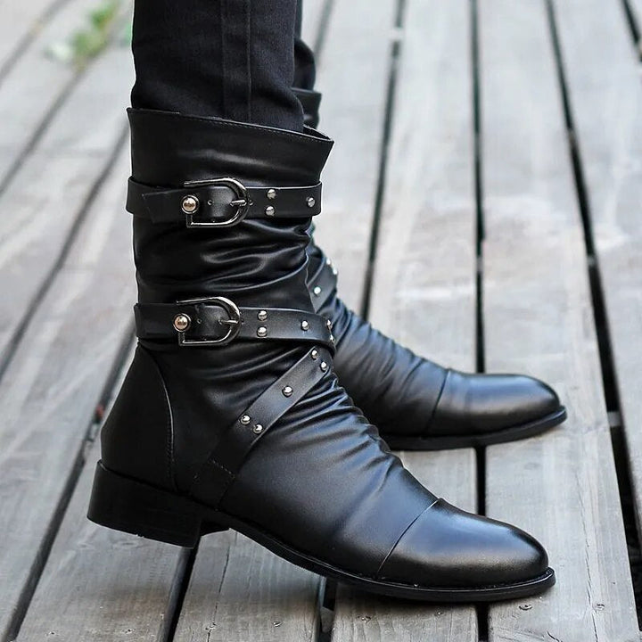 Men's - Vintage Leather Boots - Premium Quality - Stylish Footwear for Every Occasion