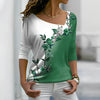 Floral contrast colour art shirt