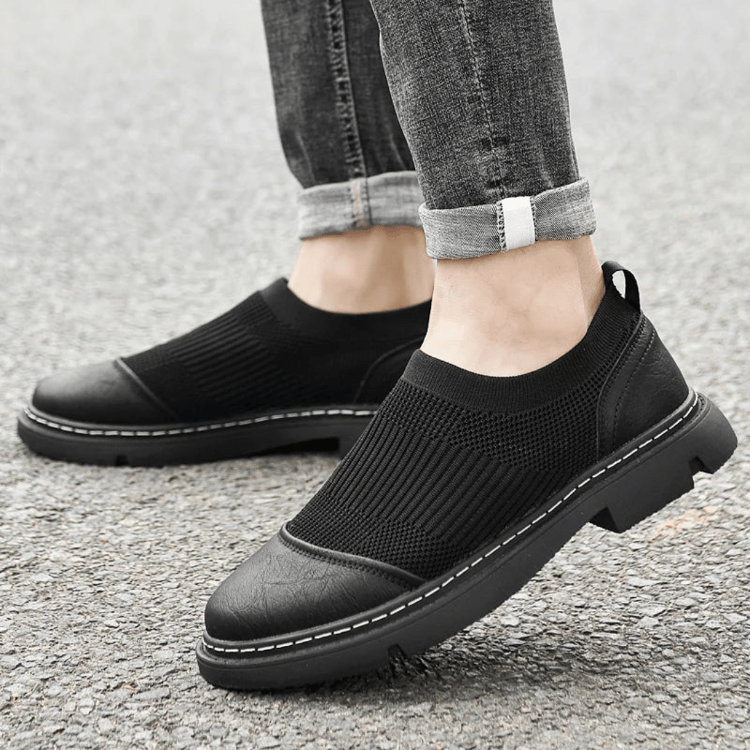 Comfortable slip-on loafers with mesh