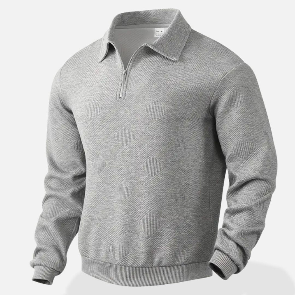 Men's - Half-Zipper Sweater - Soft Knit Material - Versatile Casual Style for Every Occasion