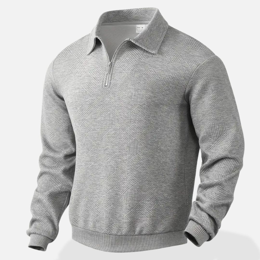 Men's - Half-Zipper Sweater - Soft Knit Material - Versatile Casual Style for Every Occasion