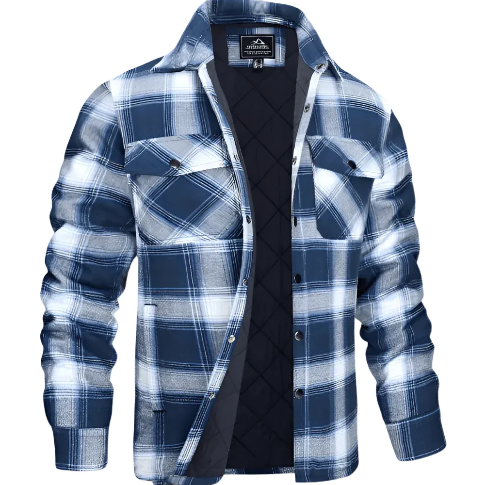 Men - Jacket - Quilted Plaid - Warm & Stylish