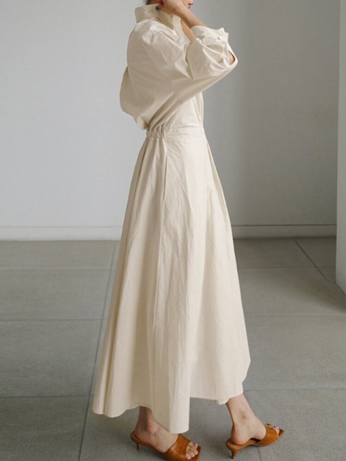 Elegant Pleated Maxi Dress