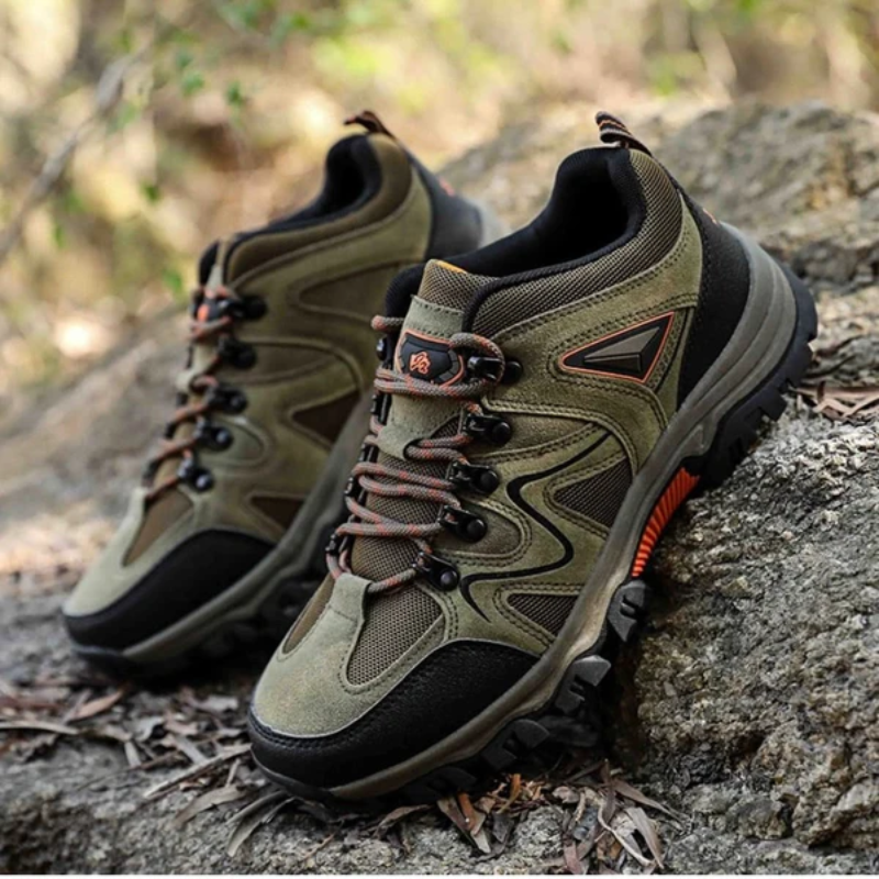 Men's - Lace-Up Hiking Shoes - Durable & Comfortable