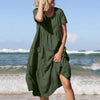 Women's - Light and Fresh Dress - Comfortable Cotton Blend - Perfect for Casual Outings - Stylish Everyday Wear