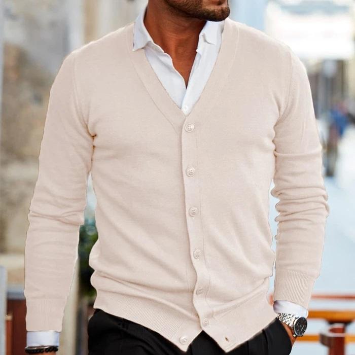 Men's - Casual Cardigan - Soft Knit Comfort - Stylish Layering Essential for Every Occasion