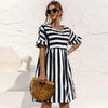 Chic Stylish striped midi dress