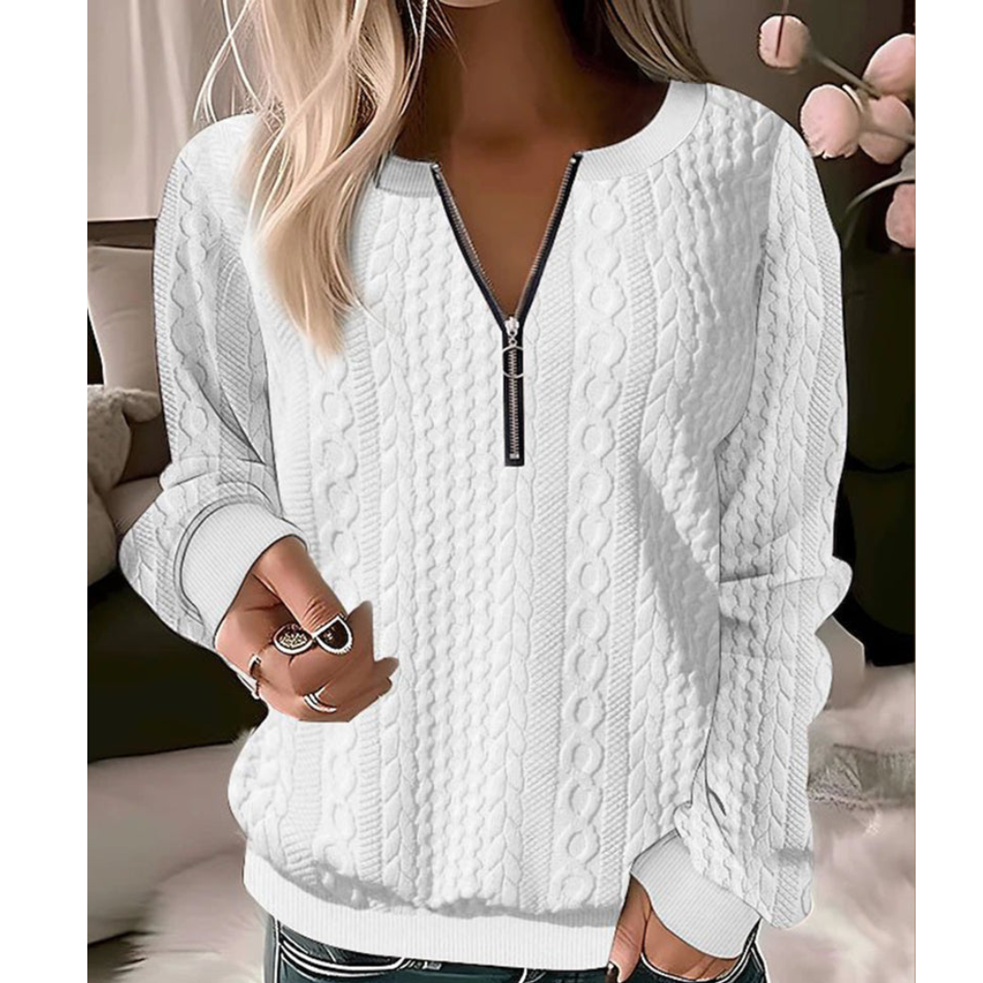 Lillie™ Elegant women's jumper with V-neckline