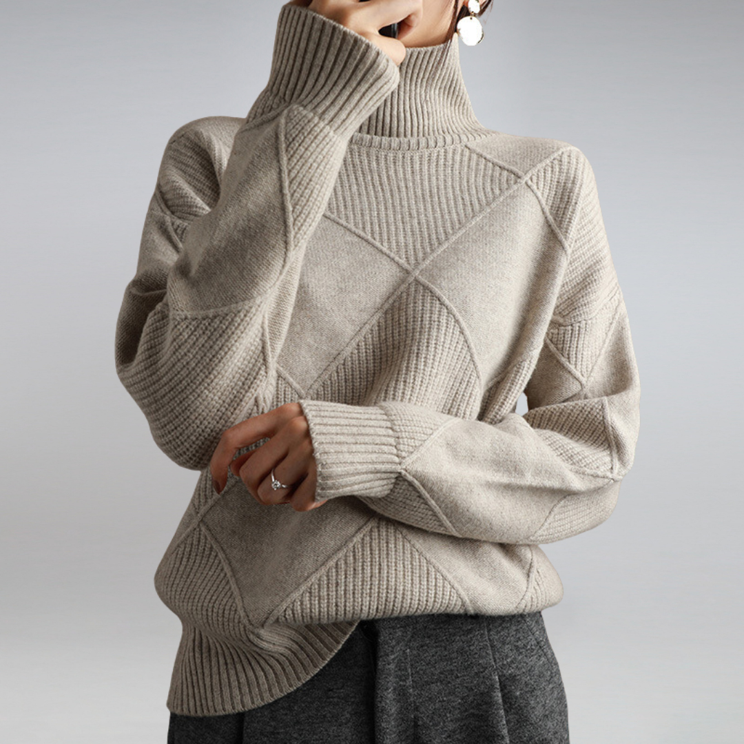 Women's - Turtleneck Sweater - Cashmere - Luxurious Warmth & Timeless Style