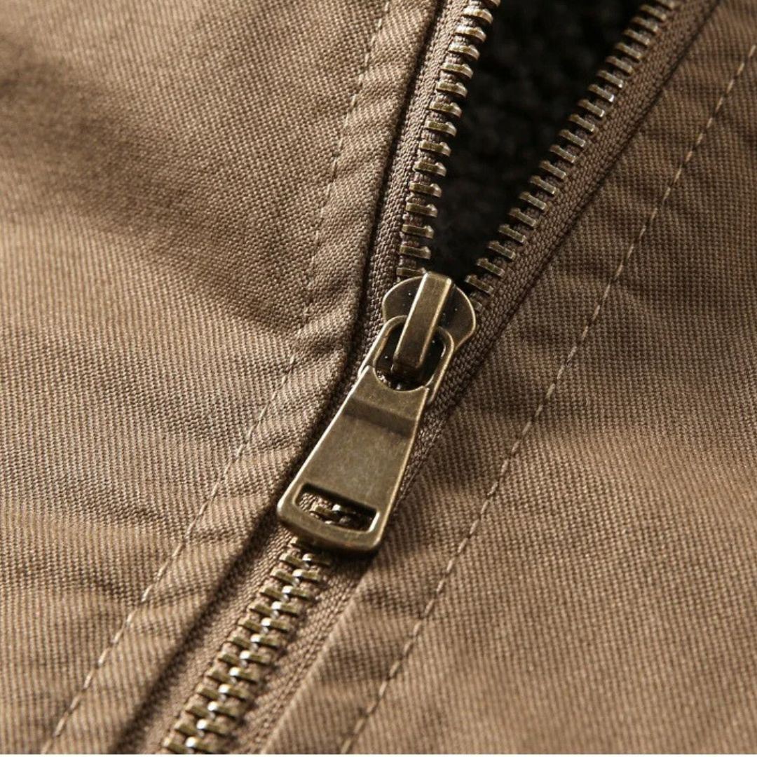 Men's - Jacket - Warm Wool Lined - Stylish Winter Outerwear for Comfort