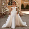 Fashionable detachable train wedding prom dress