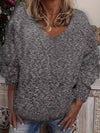 Oversized jumper with V-neck