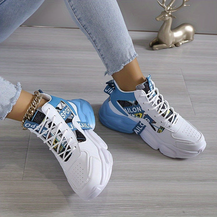 Colorblock casual sneakers for women