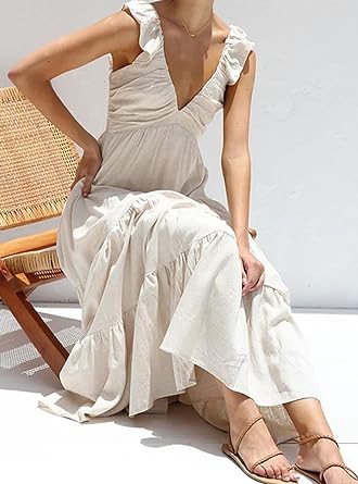 Maxi dress with fringe