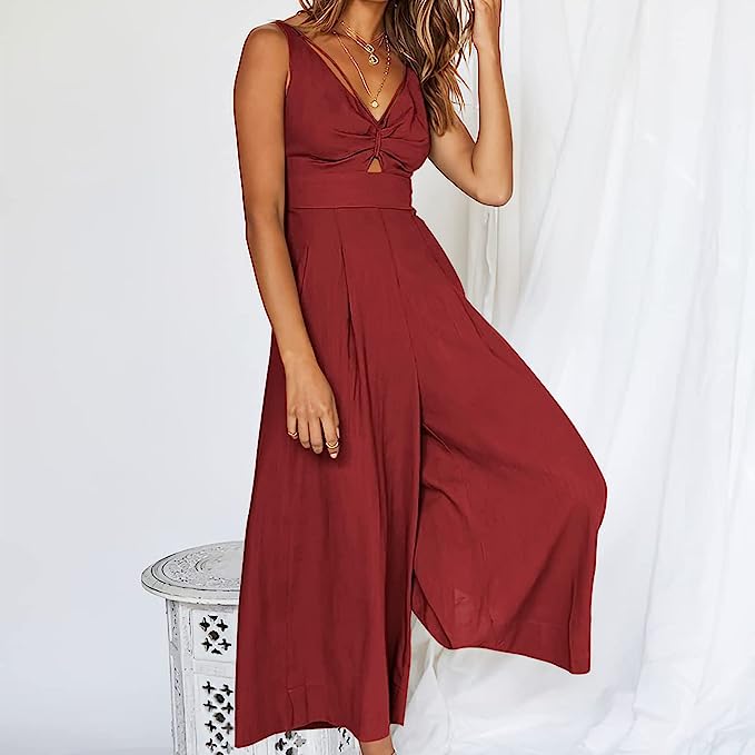 Elegant jumpsuits with V-neckline