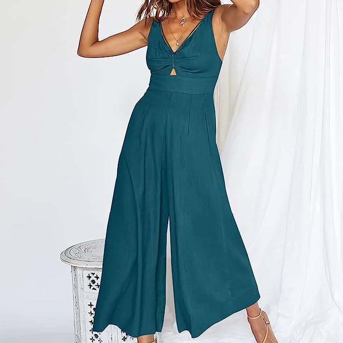 Elegant jumpsuits with V-neckline