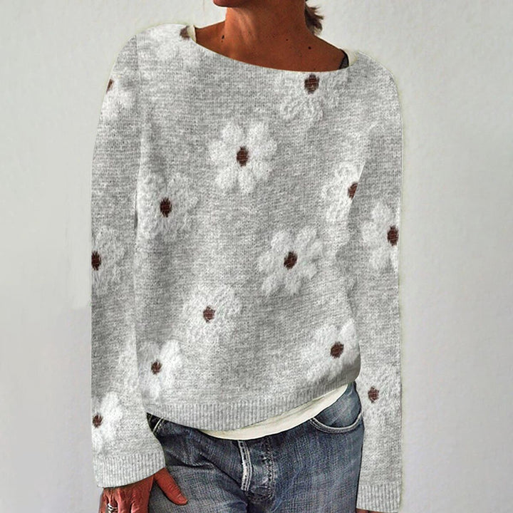 Fashionable jumper with print and long sleeves