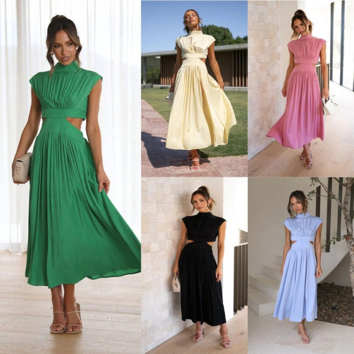 Women's - Sleeveless Backless Maxi Dress - Elegant Summer Style - Perfect for Parties and Casual Outings