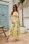 Modern ladies summer round neck dress