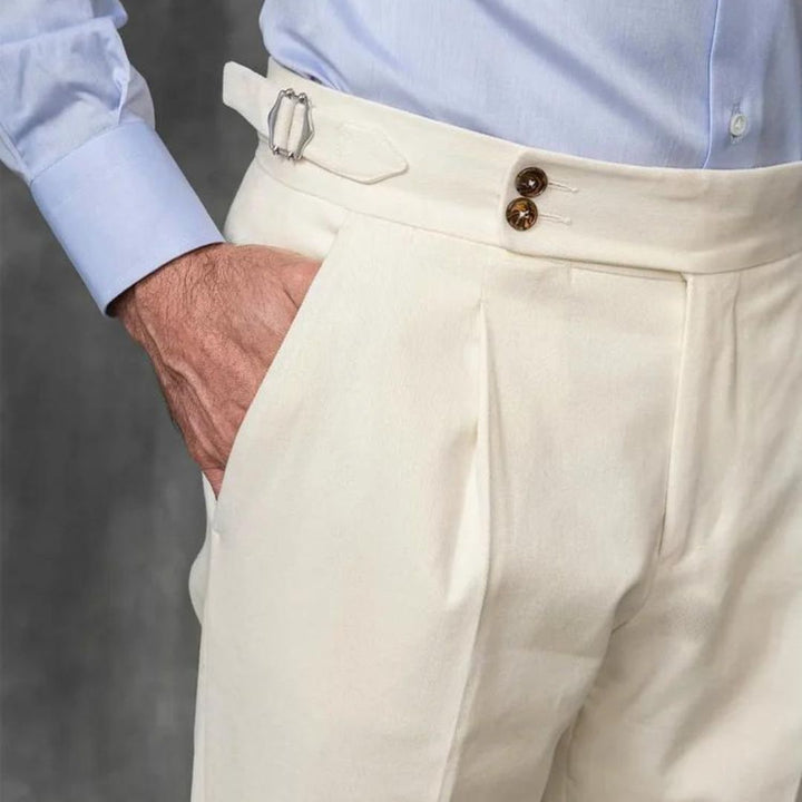 Beige Linen Trousers