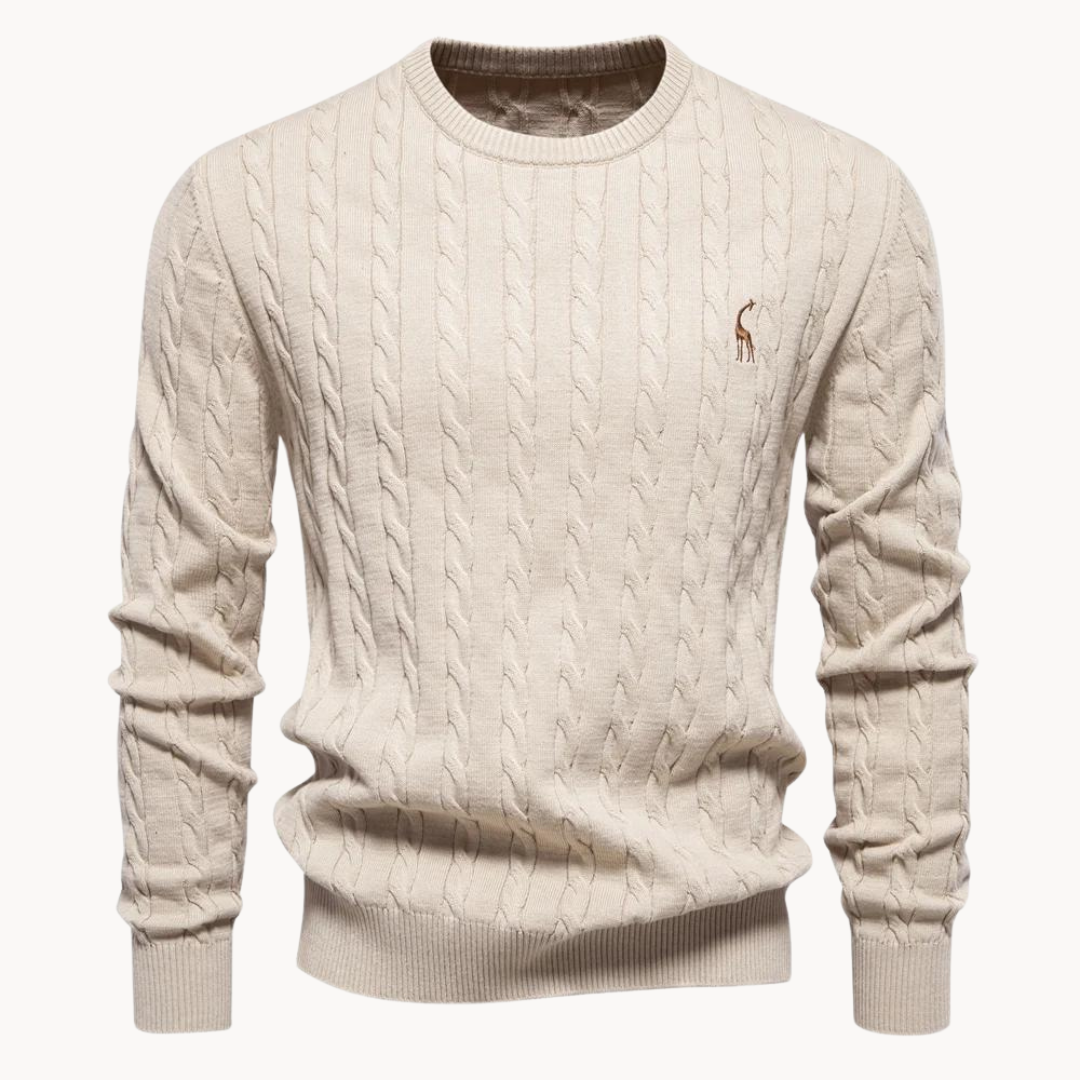 Men's - Sweater - Cable Knit - Soft Comfortable Ponty - Warm Casual Pullover for Effortless Style