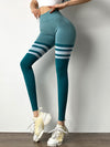 Comfortable fitness leggings in a striped design