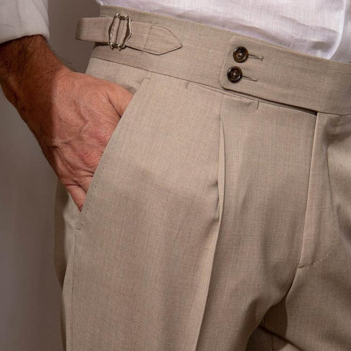 Beige Linen Trousers