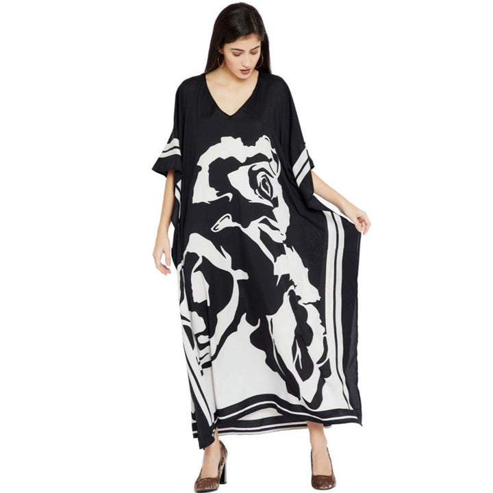 Glamourous Printed Beach Gown Type Cover up