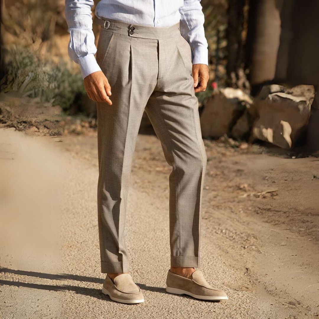 Beige Linen Trousers