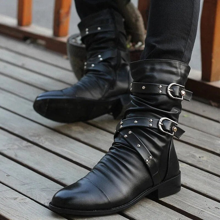 Men's - Vintage Leather Boots - Premium Quality - Stylish Footwear for Every Occasion
