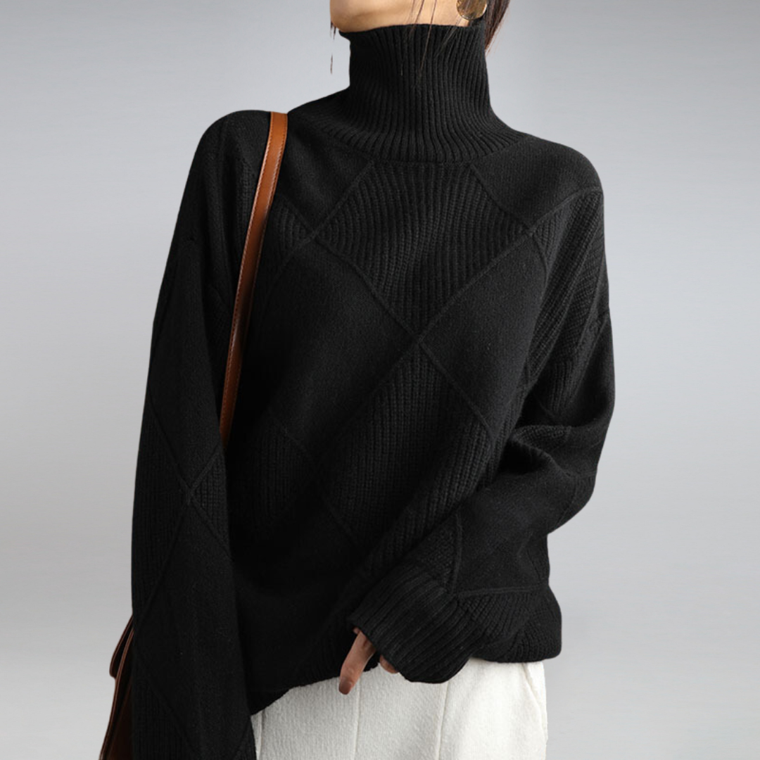 Women's - Turtleneck Sweater - Cashmere - Luxurious Warmth & Timeless Style