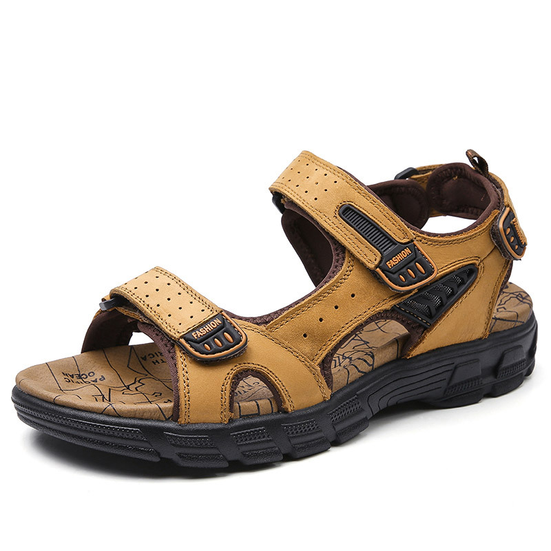 Men's cowhide platform sandals