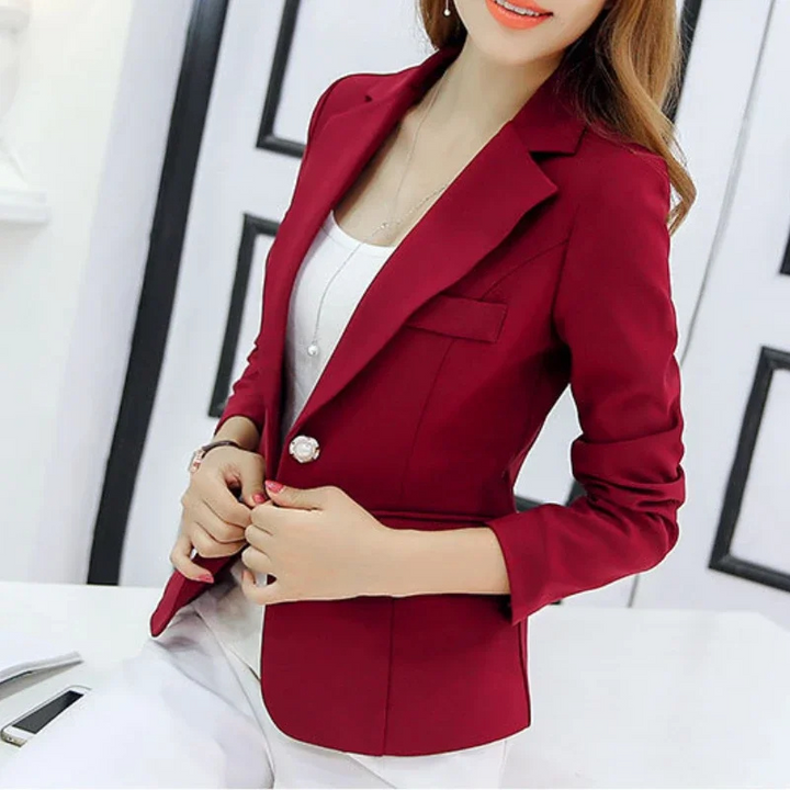 Stylish women's blazer with ankle button fastening