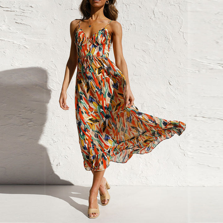 Versatile boho printed dress