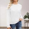 Casual long-sleeved knitted jumper for women